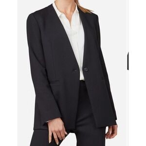 SPANX Perfect Collarless Oversize Ponte‎ Knit Blazer Sz L Career Office Travel